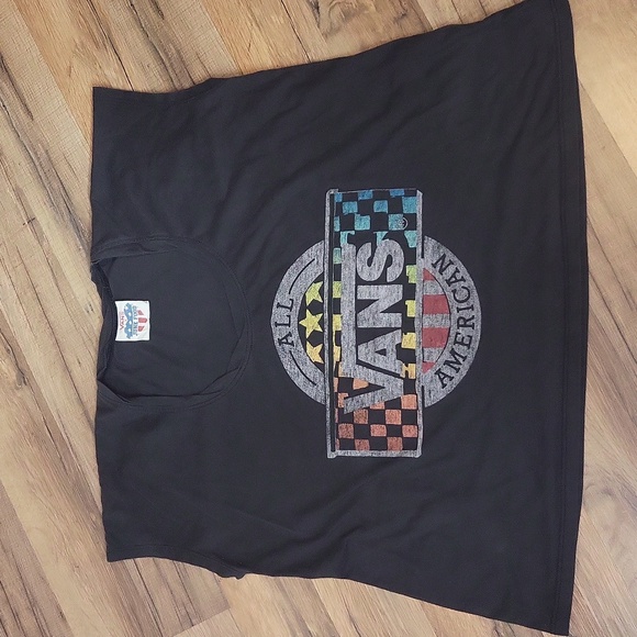 VANS JUNKFOOD Gray All American Cropped Tee - One Size Fits Most - Picture 7 of 9